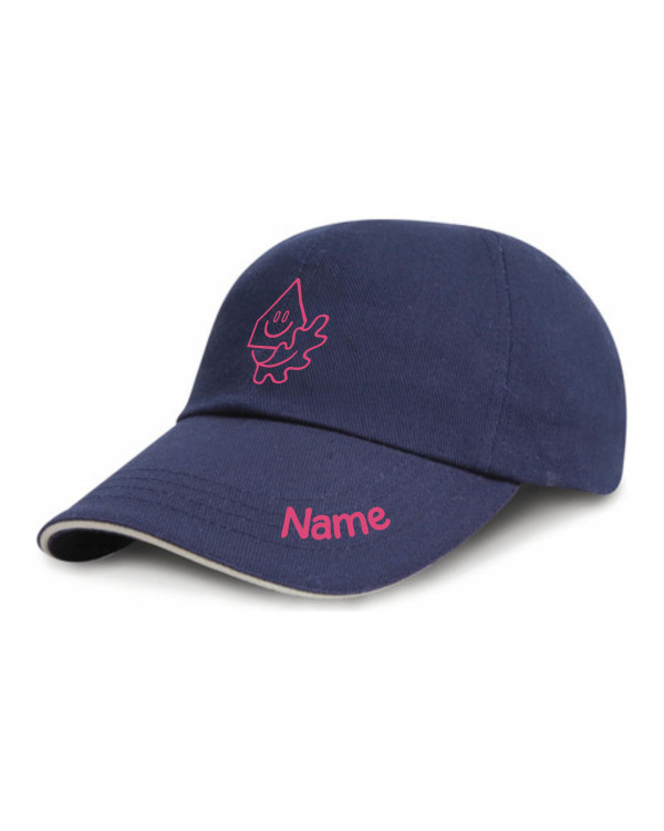 Cap "pink auf blau"