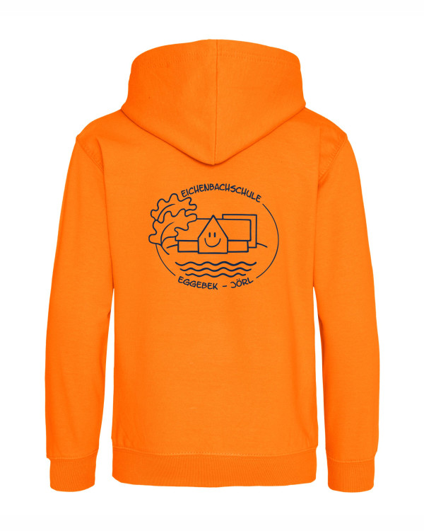 Hoodie "blau auf orange"