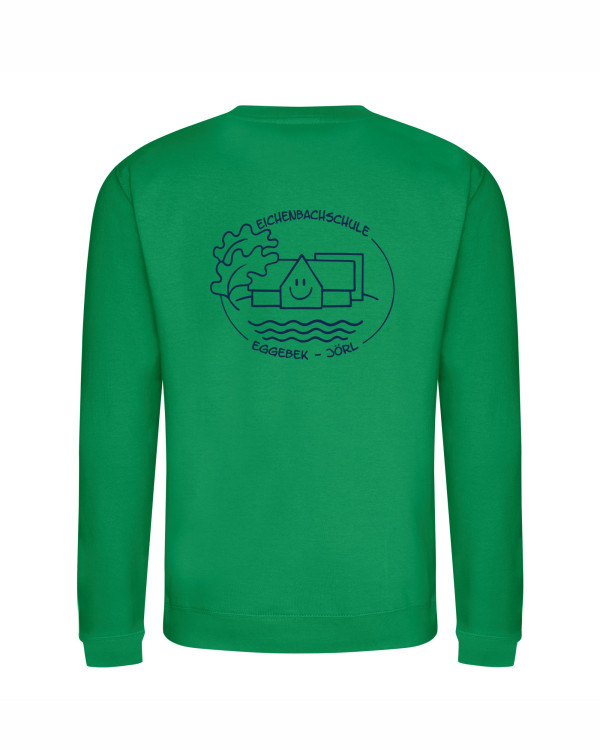 Sweatshirt "blau auf grün"