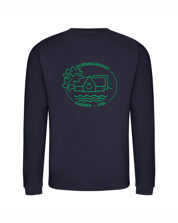 Sweatshirt "grün auf blau"