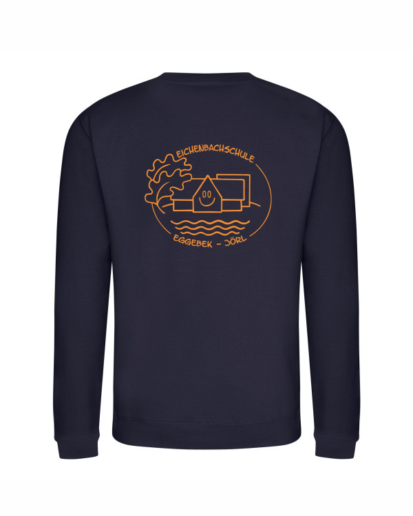 Sweatshirt "orange auf blau"
