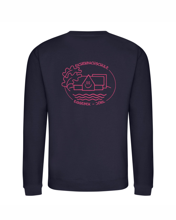 Sweatshirt "pink auf blau"