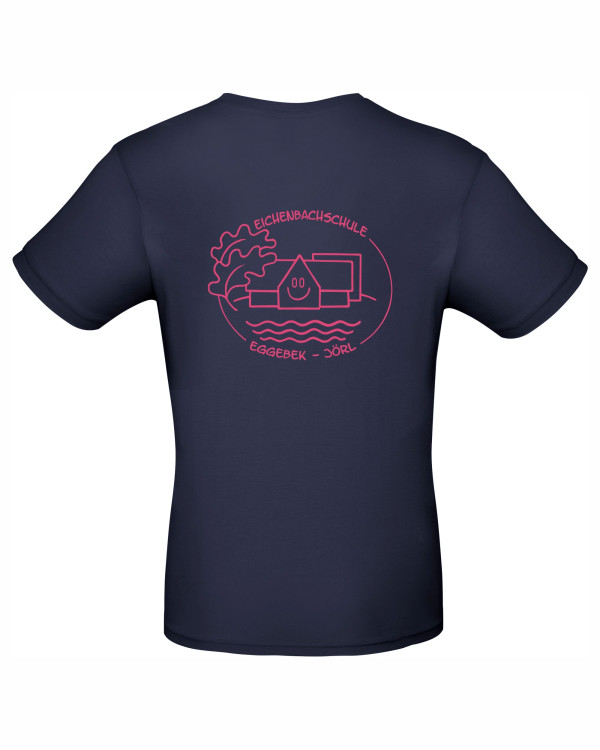 T-Shirt "pink auf blau"